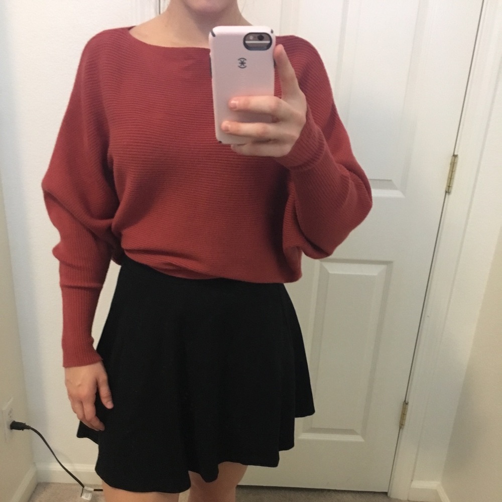 New burnt orange sweater